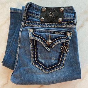 Vintage ✨ Miss Me Dark Wash Thick Stitched Size 26 (mislabeled*)